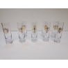 LOT DE VERRES BLASON DORÉ 
