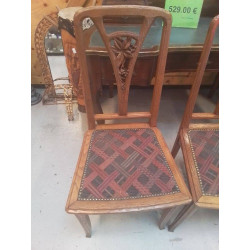 LOT DE 4 CHAISES ART NOUVEAU 