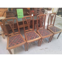 LOT DE 4 CHAISES ART NOUVEAU 