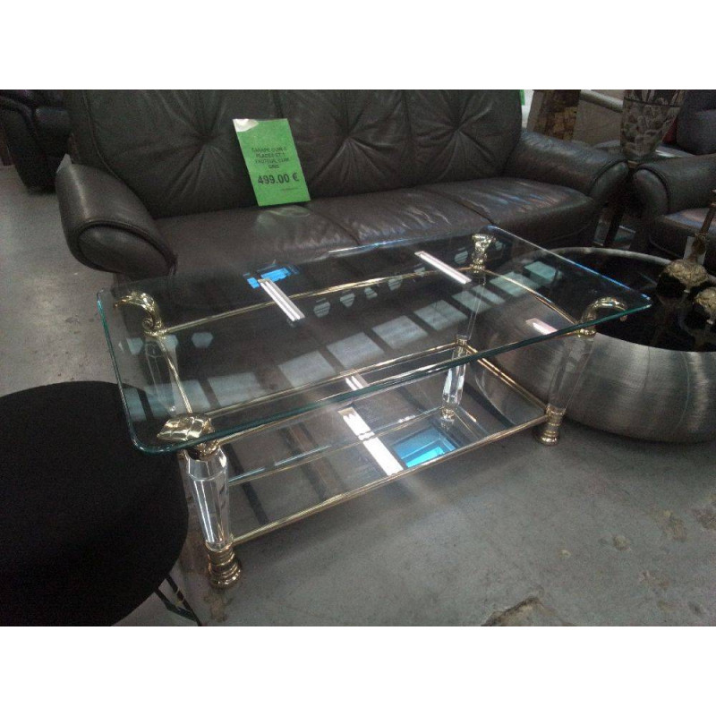 TABLE BASSE DESIGN VERRE ET PLEXIGLAS 