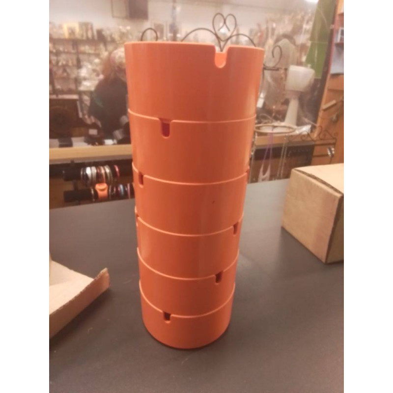 LOT DE 6 CENDRIER ORANGE 