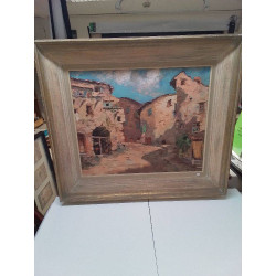 HUILE SUR TOILE RUELLE M...
