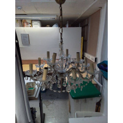 LUSTRE 12 FEUX A PAMPILLES 