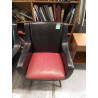 FAUTEUIL SKAI ROUGE ET NOIR 