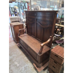 BANC COFFRE EN BOIS ANCIEN