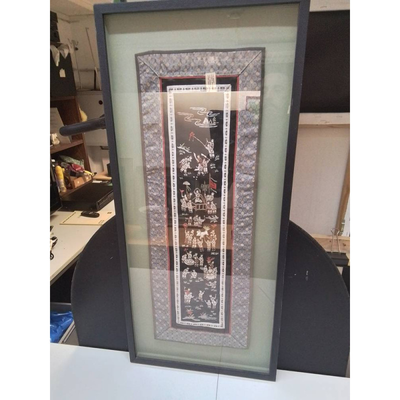 TABLEAU ASIATIQUE BRODERIE EN SOIE