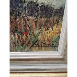 HUILE SUR TOILE JP COLTEUX CHEMIN DE BOIS