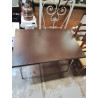 TABLE BRUN AVEC 2 ALLONGES 