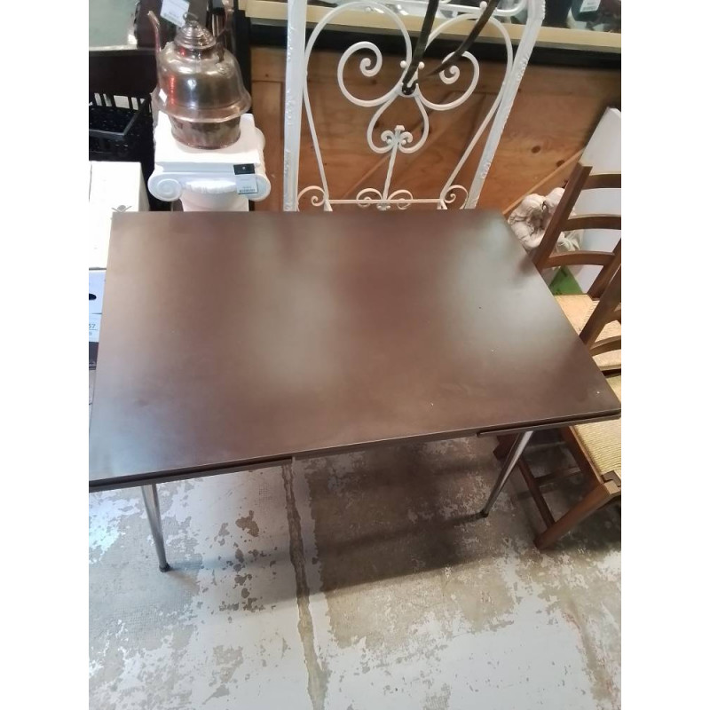 TABLE BRUN AVEC 2 ALLONGES 