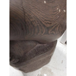 SCULPTURE EN BOIS 95CM SIGNÉE 