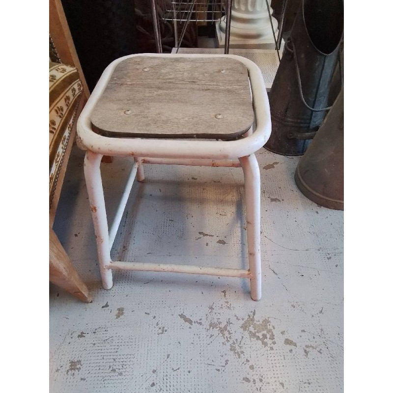 TABOURET METAL ET BOIS 