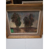 HUILE SUR TOILE JP COLTEUX CHEMIN DE BOIS