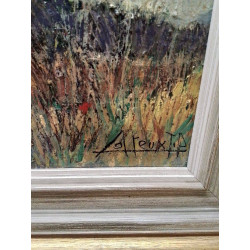HUILE SUR TOILE JP COLTEUX CHEMIN DE BOIS