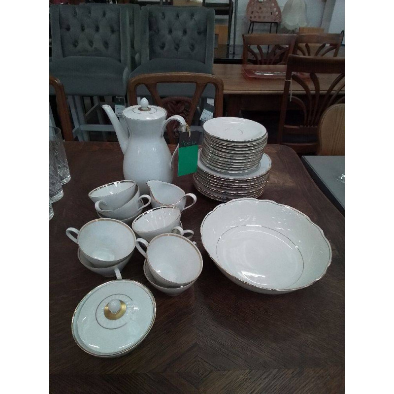 SERVICE A DESSERT PORCELAINE POLONAISE 