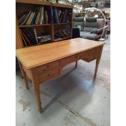 BUREAU EN PIN 5 TIROIRS 