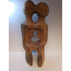 STATUETTE BOIS COUPLE 
