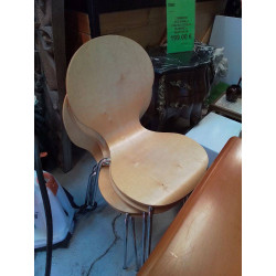 LOT DE 4 CHAISES BOIS 
