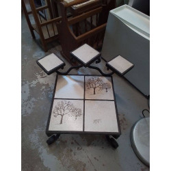 PORTE PLANTES FER FORGÉ ET...