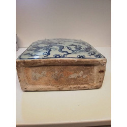 FLASQUE GEANTE CÉRAMIQUE MOTIF DRAGONS ET PHOENIX 