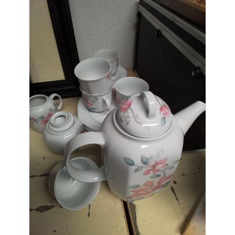 SERVICE A CAFÉ BAVARIA MOTIF A FLEURS