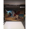 REPRODUCTION HUILE SUR TOILE CHEVAL BORD DE MER 