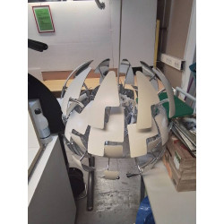 SUSPENTION BLANC ET ARGENT 