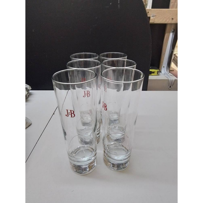 LOT DE 6 VERRES J&B 