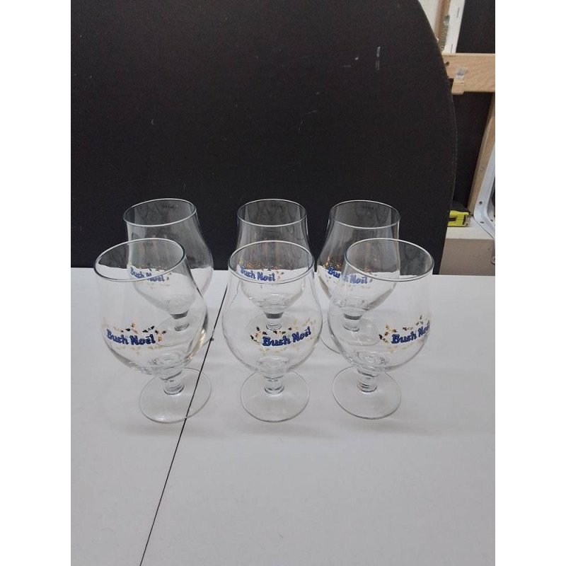 LOT DE 6 VERRES BUSH NOEL 