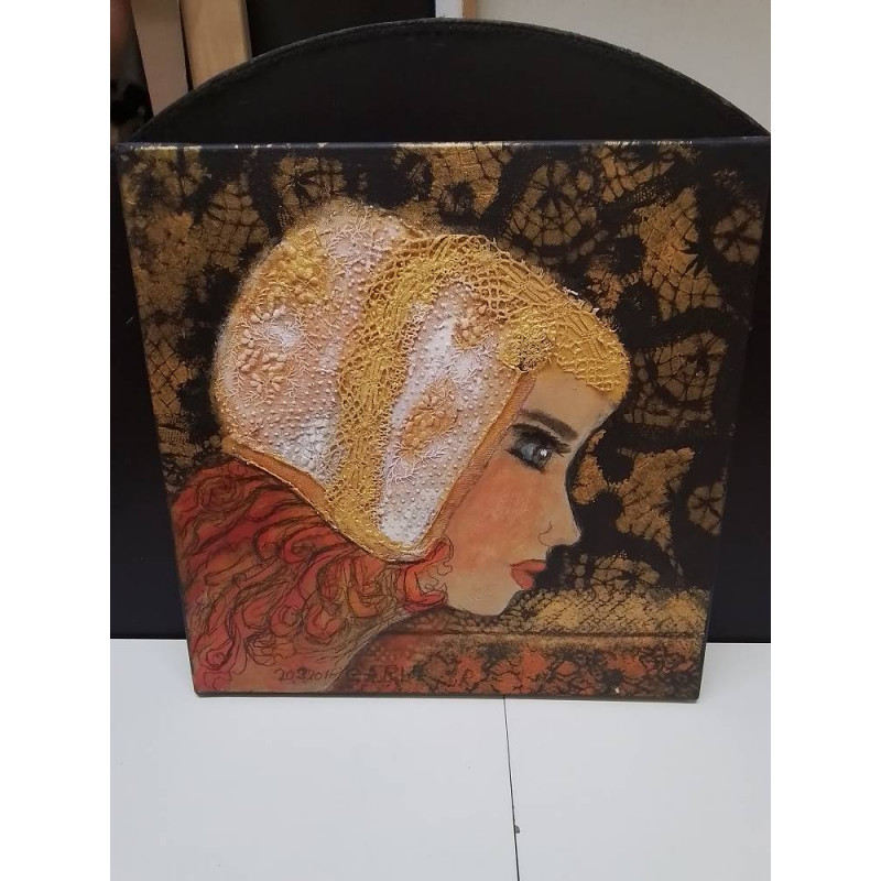 CADRE VISAGE DAME SIGNÉ