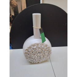 VASE BLANC MODERNE FLEURS