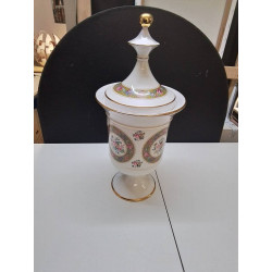 POT COUVERT MOTIF FLEURS 