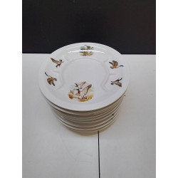 ASSIETTES PORCELAINE MOTIF...