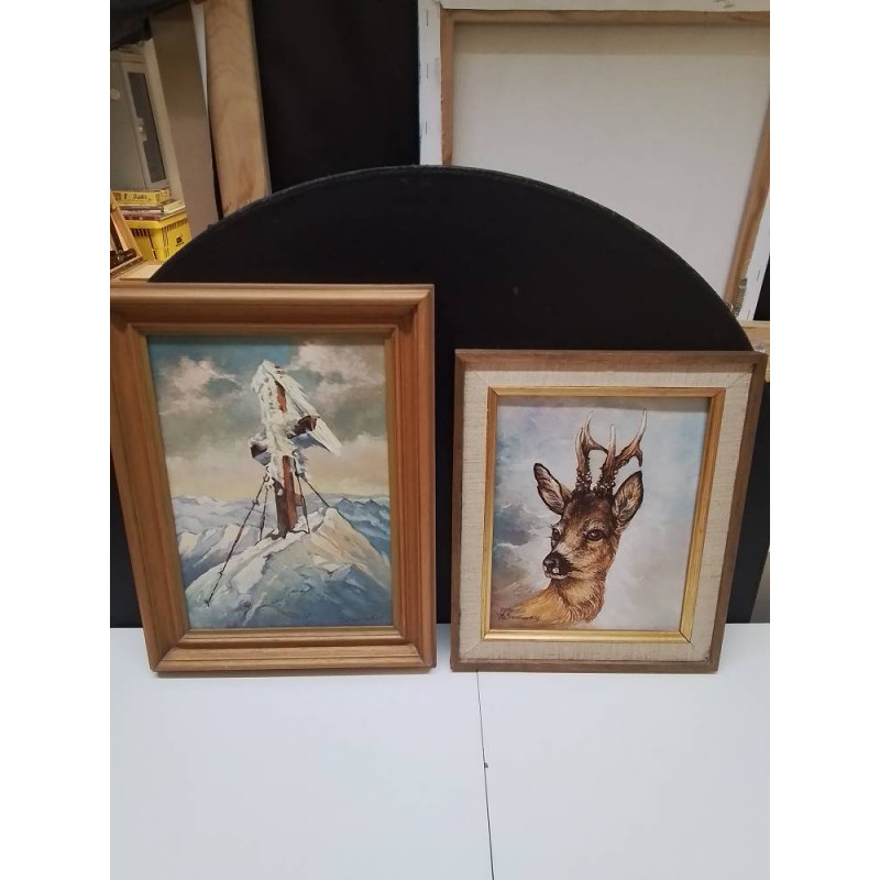 HUILE SUR PANNEAU LA PIECE