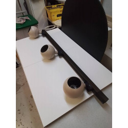 PLAFONNIER 3 FEUX VINTAGE ERCO