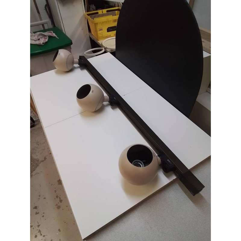 PLAFONNIER 3 FEUX VINTAGE ERCO