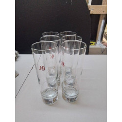 LOT DE 6 VERRES J&B 