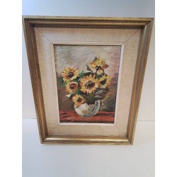 HUILE SUR PANNEAU TOURNESOLS 