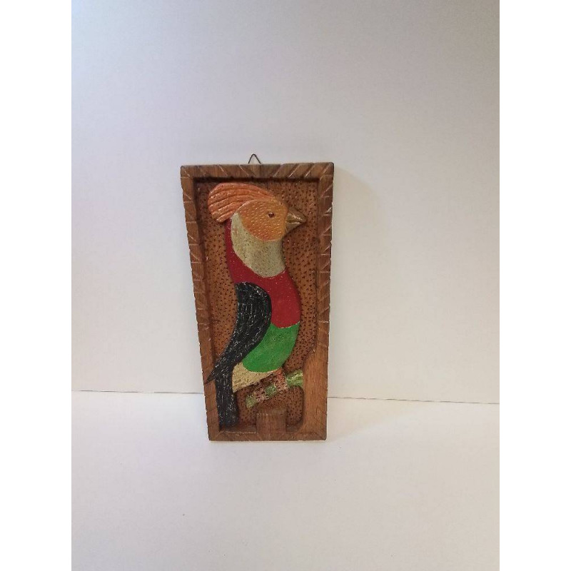 DECORATION BOIS PERROQUET ARLON