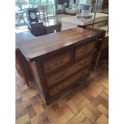 COMMODE BOIS MASSIF 4 TIROIRS 