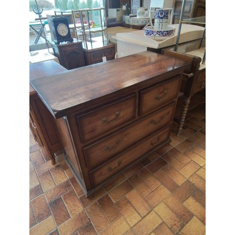 COMMODE BOIS MASSIF 4 TIROIRS 