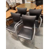 LOT DE 4 CHAISES MODERNES NOIR 