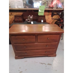 COMMODE MERISIER 4 TIROIRS 