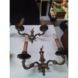 PAIRE D\'APPLIQUES METAL
