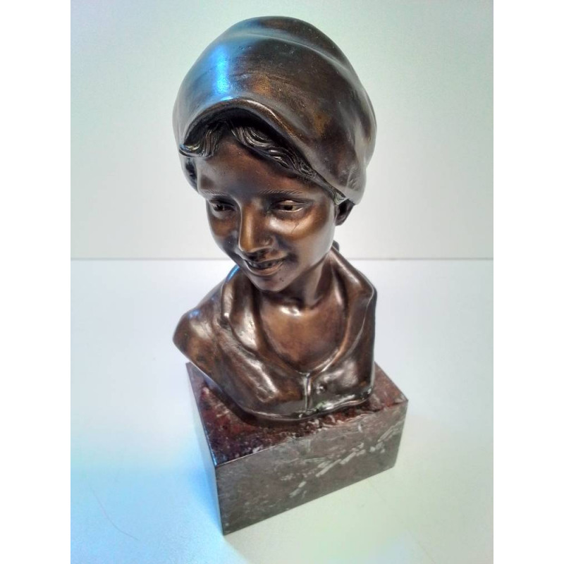 BUSTE BRONZE GIOVANNI DE MARTINO RAGAZZO  