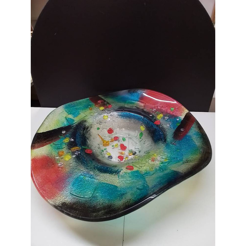 CENTRE DE TABLE EN VERRE 