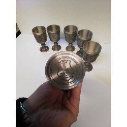 LOT GOBELETS ÉTAIN FRANKLIN MINT DAVID CORNELL