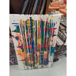 PEINTURE POP ART SIGNÉE OLSF LA PIECE 