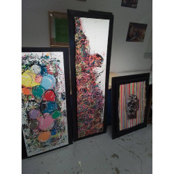 PEINTURE POP ART SIGNÉE OLSF LA PIECE 