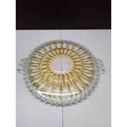 PLAT EN VERRE TON JAUNE 