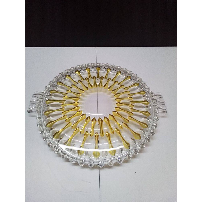 PLAT EN VERRE TON JAUNE 